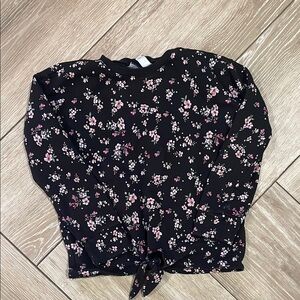 The Children's Place Black Floral Sweatshirt (B)